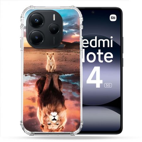 Coque Renforcée Pour Xiaomi Redmi Note 14 5G Animal Lion Reflet