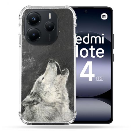 Coque Renforcée Pour Xiaomi Redmi Note 14 5G Animal Loup Hurlement