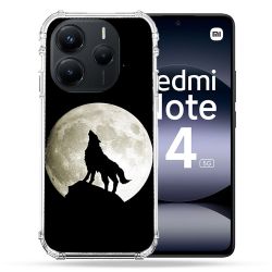 Coque Renforcée Pour Xiaomi Redmi Note 14 5G Animal Loup Noir