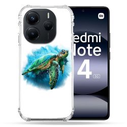 Coque Renforcée Pour Xiaomi Redmi Note 14 5G Animal Tortue Blanche multicolore