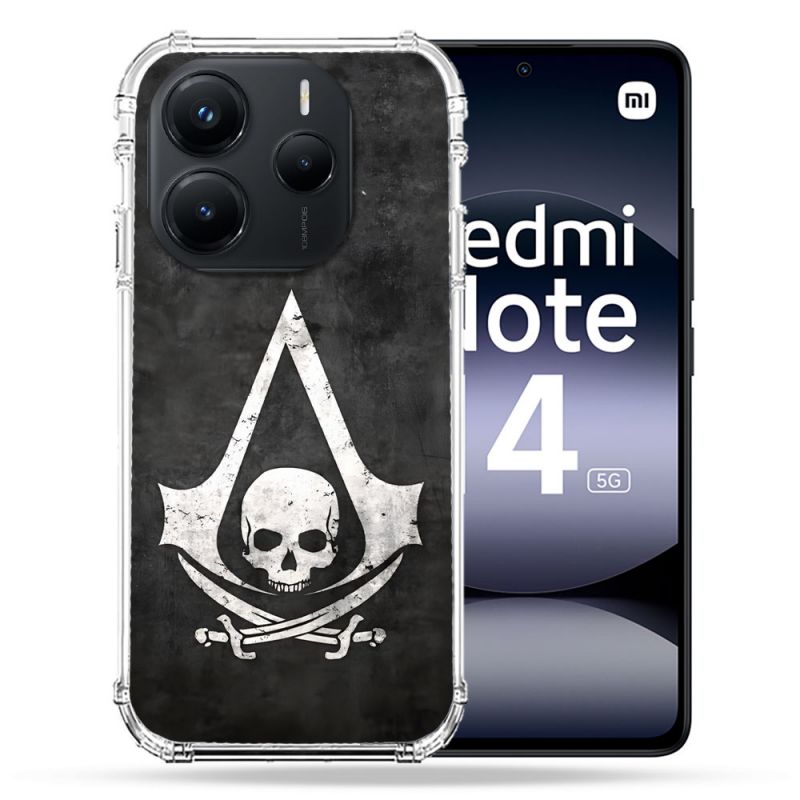 Coque Renforcée Pour Xiaomi Redmi Note 14 5G Assassin Creed Tete Mort