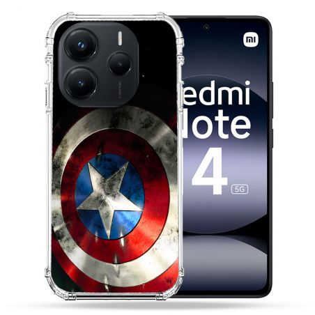 Coque Renforcée Pour Xiaomi Redmi Note 14 5G Captain America Bouclier