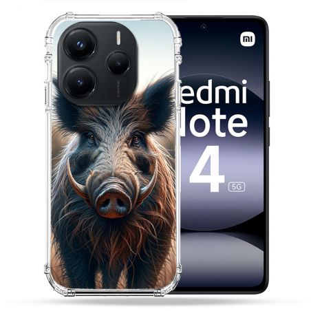 Coque Renforcée Pour Xiaomi Redmi Note 14 5G Chasse Sanglier Attaque