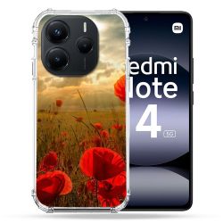 Coque Renforcée Pour Xiaomi Redmi Note 14 5G Fleur Coquelicot