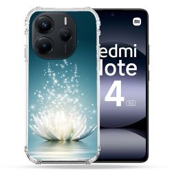 Coque Renforcée Pour Xiaomi Redmi Note 14 5G Fleur Lotus Blanc