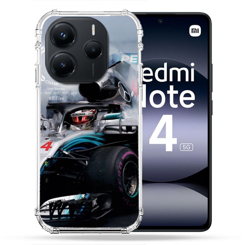 Coque Renforcée Pour Xiaomi Redmi Note 14 5G Formule 1 F1 Mercedes Petronas