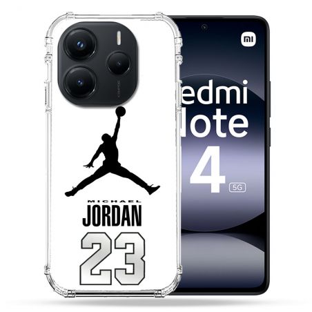 Coque Renforcée Pour Xiaomi Redmi Note 14 5G Jordan 23 Blanc