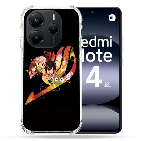 Coque Renforcée Pour Xiaomi Redmi Note 14 5G Manga Fairy Tail Logo Noir