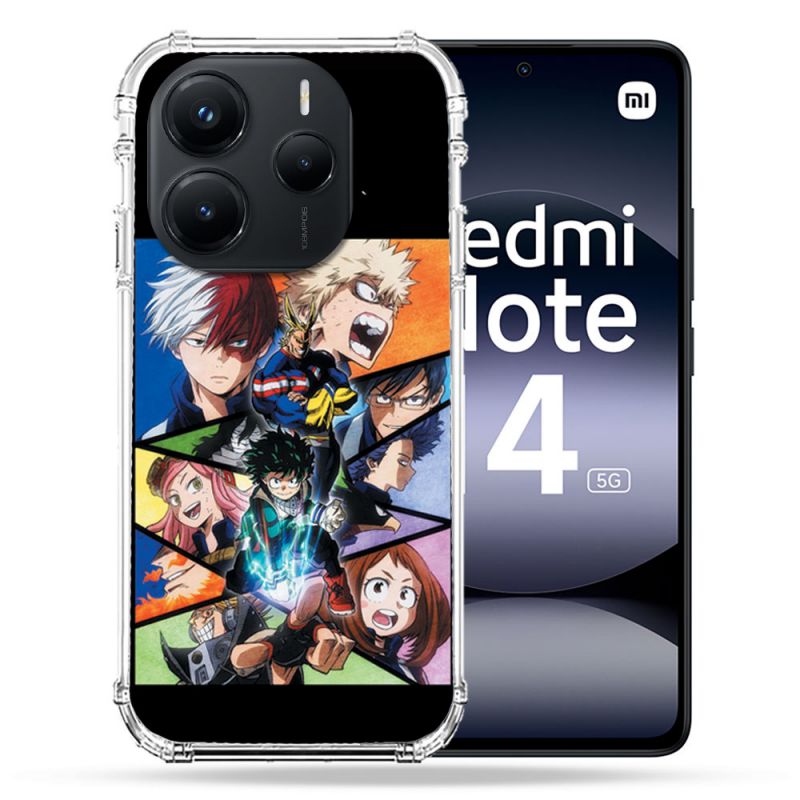 Coque Renforcée Pour Xiaomi Redmi Note 14 5G Manga My Hero Academia Noir