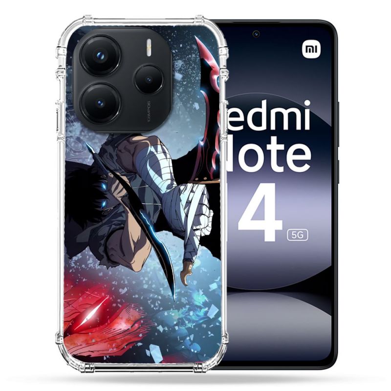 Coque Renforcée Pour Xiaomi Redmi Note 14 5G Manga Solo Leveling Sung Epee