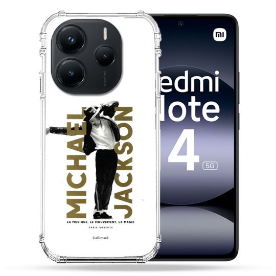 Coque Renforcée Pour Xiaomi Redmi Note 14 5G Michael Jackson Blanc