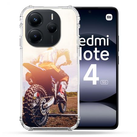 Coque Renforcée Pour Xiaomi Redmi Note 14 5G Moto Cross Soleil