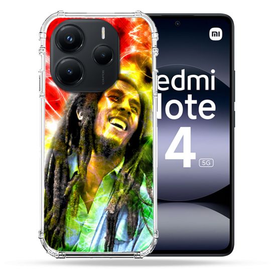 Coque Renforcée Pour Xiaomi Redmi Note 14 5G Musique Bob Marley Color