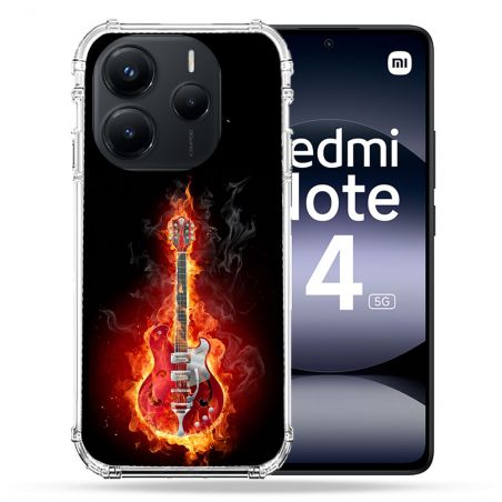 Coque Renforcée Pour Xiaomi Redmi Note 14 5G Musique Guitare Electrique
