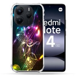 Coque Renforcée Pour Xiaomi Redmi Note 14 5G Musique Partition Multicolore