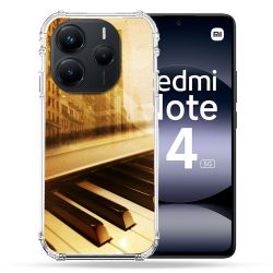 Coque Renforcée Pour Xiaomi Redmi Note 14 5G Musique Piano Retro