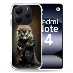 Coque Renforcée Pour Xiaomi Redmi Note 14 5G Musique Rock Herisson