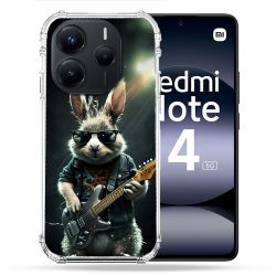 Coque Renforcée Pour Xiaomi Redmi Note 14 5G Musique Rock Lapin