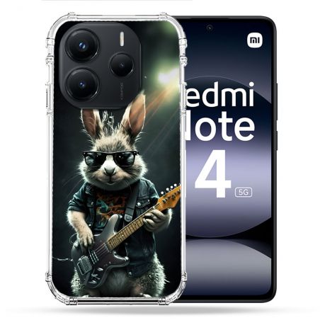 Coque Renforcée Pour Xiaomi Redmi Note 14 5G Musique Rock Lapin