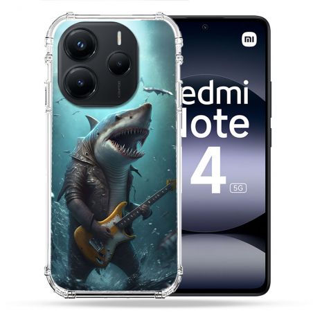 Coque Renforcée Pour Xiaomi Redmi Note 14 5G Musique Rock Requin