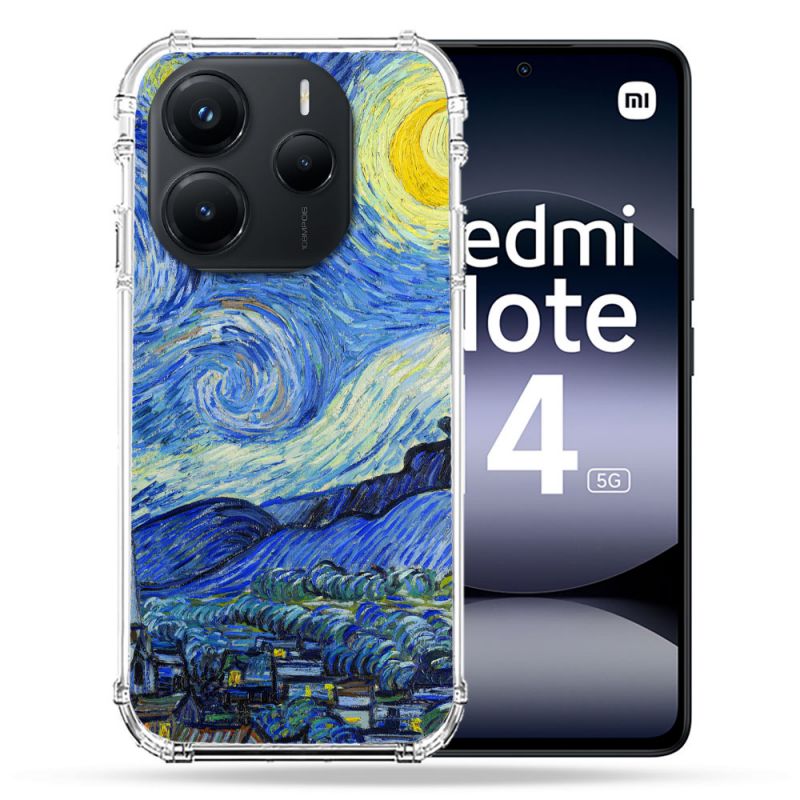 Coque Renforcée Pour Xiaomi Redmi Note 14 5G Peinture La nuit étoilée