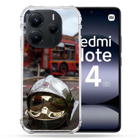 Coque Renforcée Pour Xiaomi Redmi Note 14 5G Pompier Casque Camion