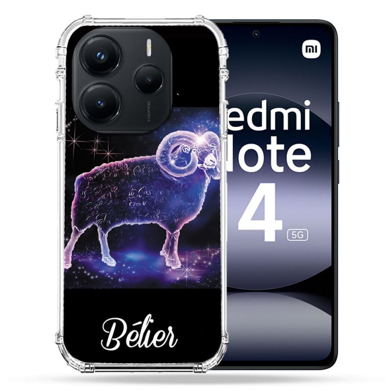 Coque Renforcée Pour Xiaomi Redmi Note 14 5G Signe Zodiaque 2 Bélier