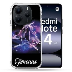Coque Renforcée Pour Xiaomi Redmi Note 14 5G Signe Zodiaque 2 Gémeaux