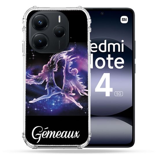 Coque Renforcée Pour Xiaomi Redmi Note 14 5G Signe Zodiaque 2 Gémeaux