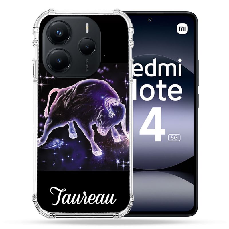 Coque Renforcée Pour Xiaomi Redmi Note 14 5G Signe Zodiaque 2 Taureau