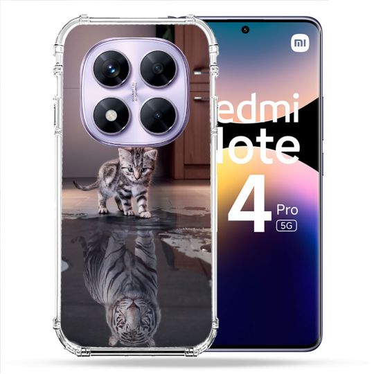 Coque Renforcée Pour Xiaomi Redmi Note 14 PRO 5G Animal Chat Reflet