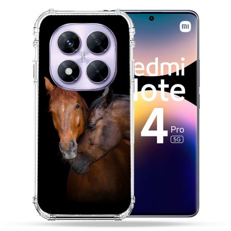 Coque Renforcée Pour Xiaomi Redmi Note 14 PRO 5G Animal Cheval Marron