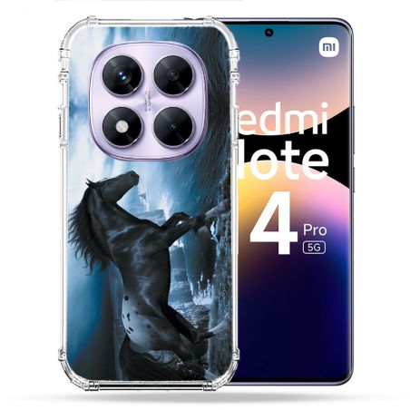 Coque Renforcée Pour Xiaomi Redmi Note 14 PRO 5G Animal Cheval Noir