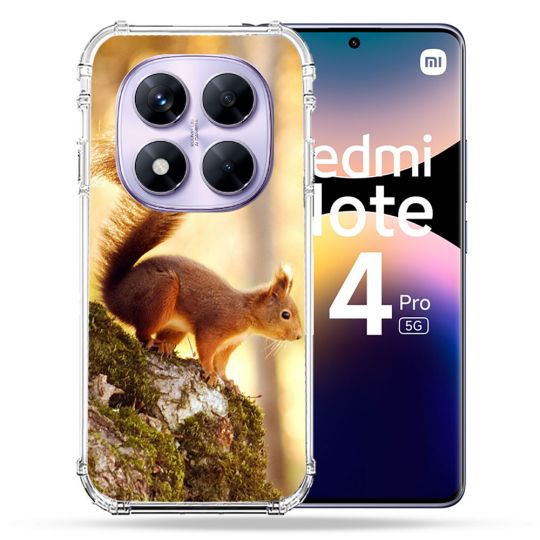 Coque Renforcée Pour Xiaomi Redmi Note 14 PRO 5G Animal Ecureuil Bois