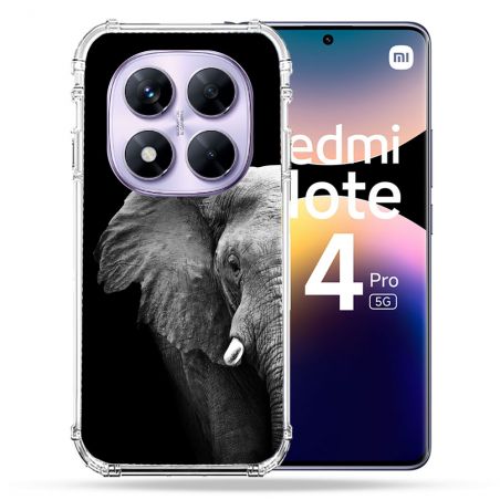 Coque Renforcée Pour Xiaomi Redmi Note 14 PRO 5G Animal Elephant Noir