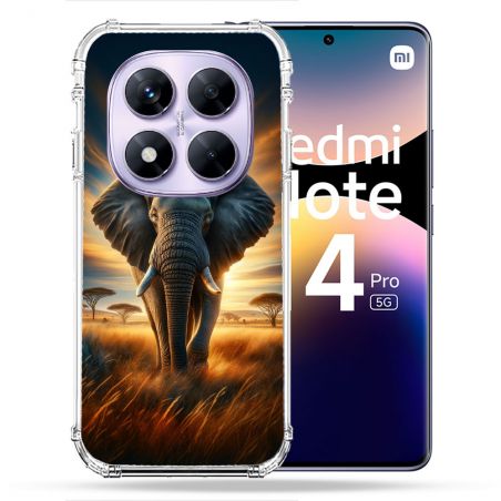 Coque Renforcée Pour Xiaomi Redmi Note 14 PRO 5G Animal Elephant Savane