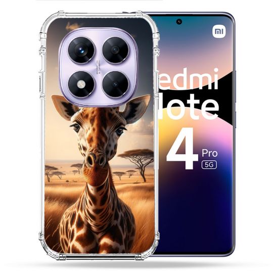 Coque Renforcée Pour Xiaomi Redmi Note 14 PRO 5G Animal Girafe Savane