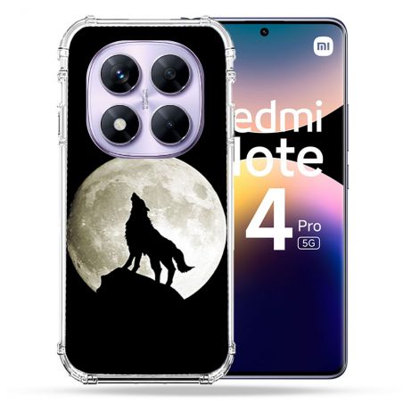 Coque Renforcée Pour Xiaomi Redmi Note 14 PRO 5G Animal Loup Noir
