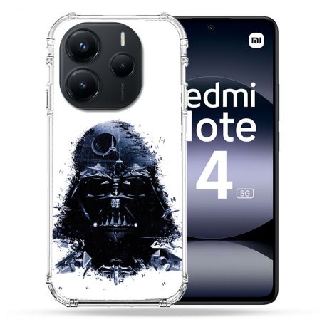 Coque Renforcée Pour Xiaomi Redmi Note 14 5G Star Wars - Dark Vador Blanc