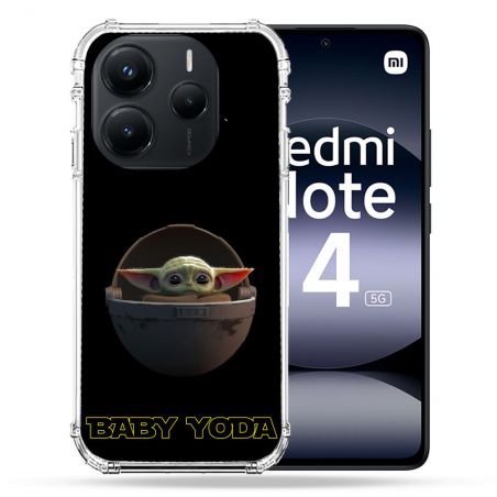 Coque Renforcée Pour Xiaomi Redmi Note 14 5G Star Wars - Yoda bebe noir