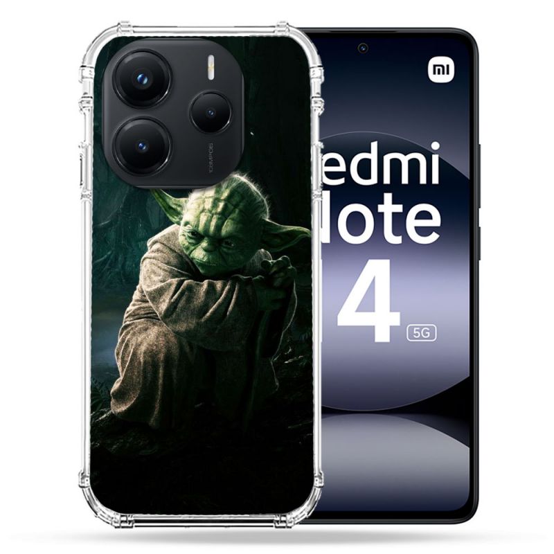 Coque Renforcée Pour Xiaomi Redmi Note 14 5G Star Wars - Yoda sombre