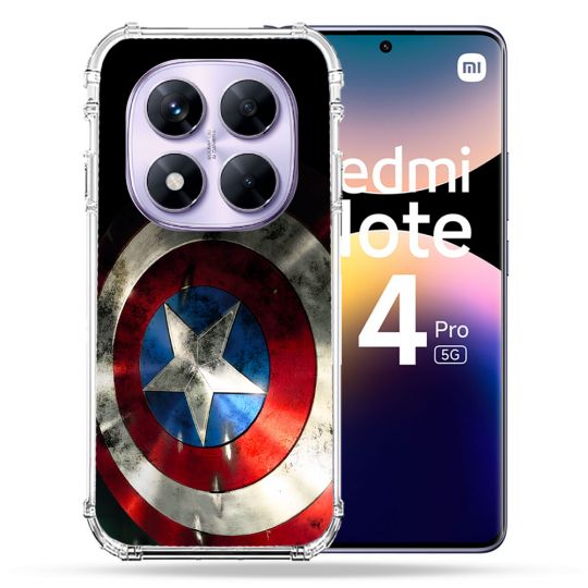 Coque Renforcée Pour Xiaomi Redmi Note 14 PRO 5G Captain America Bouclier