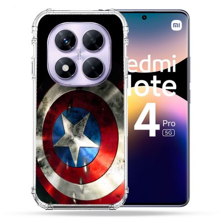 Coque Renforcée Pour Xiaomi Redmi Note 14 PRO 5G Captain America Bouclier