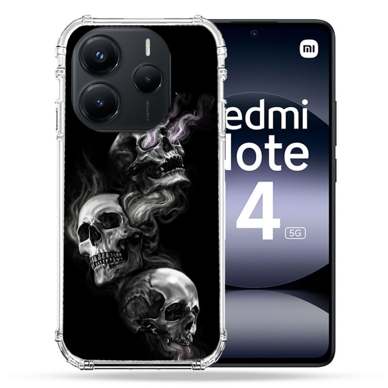 Coque Renforcée Pour Xiaomi Redmi Note 14 5G Tete de Mort Triple