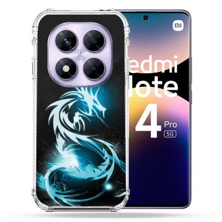 Coque Renforcée Pour Xiaomi Redmi Note 14 PRO 5G Fantastique Dragon Bleu