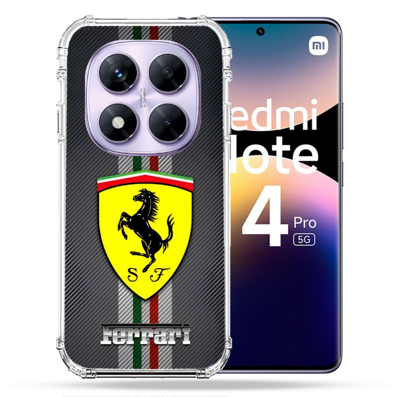Coque Renforcée Pour Xiaomi Redmi Note 14 PRO 5G Ferrari Carbone