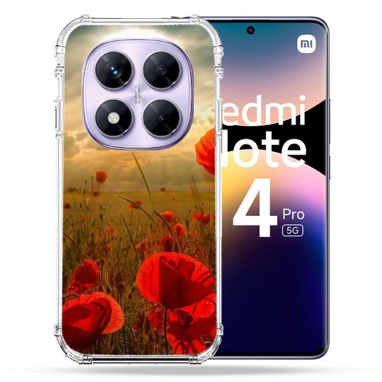 Coque Renforcée Pour Xiaomi Redmi Note 14 PRO 5G Fleur Coquelicot