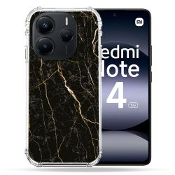 Coque Renforcée Pour Xiaomi Redmi Note 14 5G Texture Marbre Noir