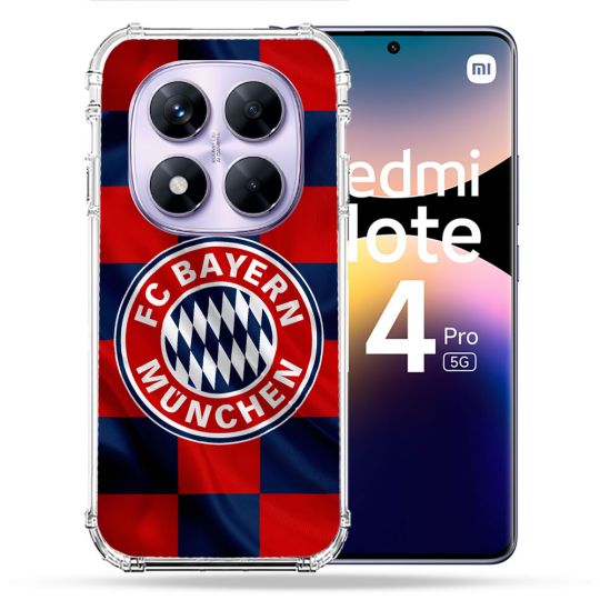 Coque Renforcée Pour Xiaomi Redmi Note 14 PRO 5G Foot Bayern Munich Carreaux