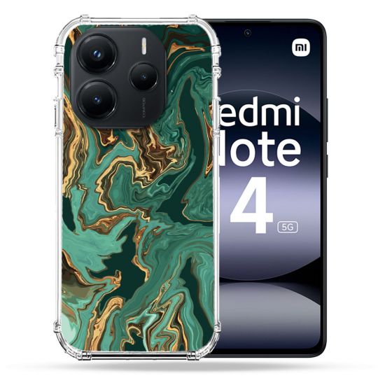 Coque Renforcée Pour Xiaomi Redmi Note 14 5G Texture Marbre Vert